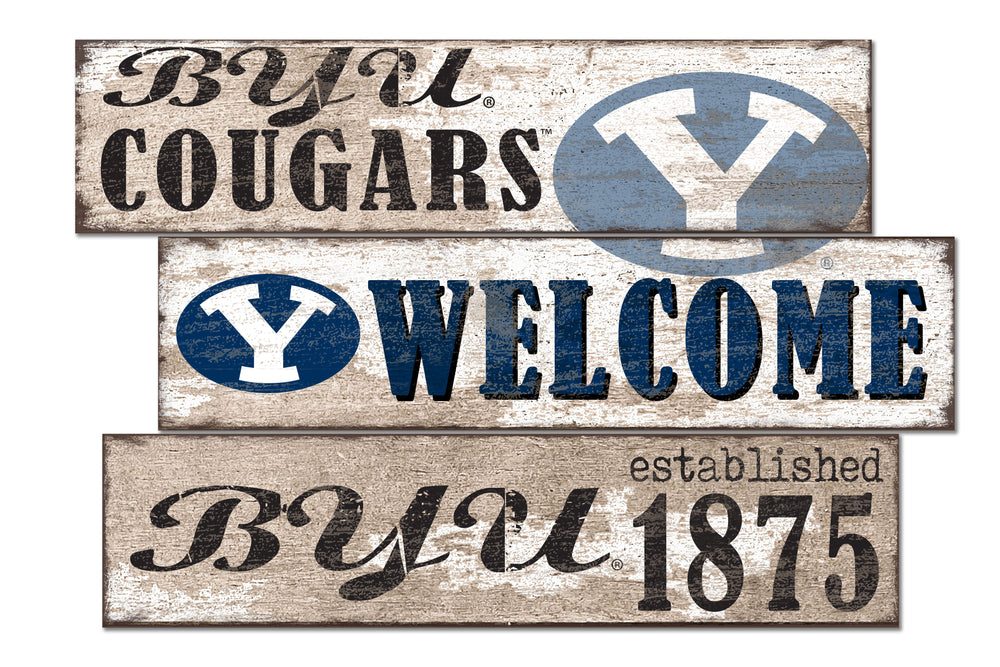 Wholesale C1027-Welcome 3 Plank (Todd's Resize) / C1027-BYU