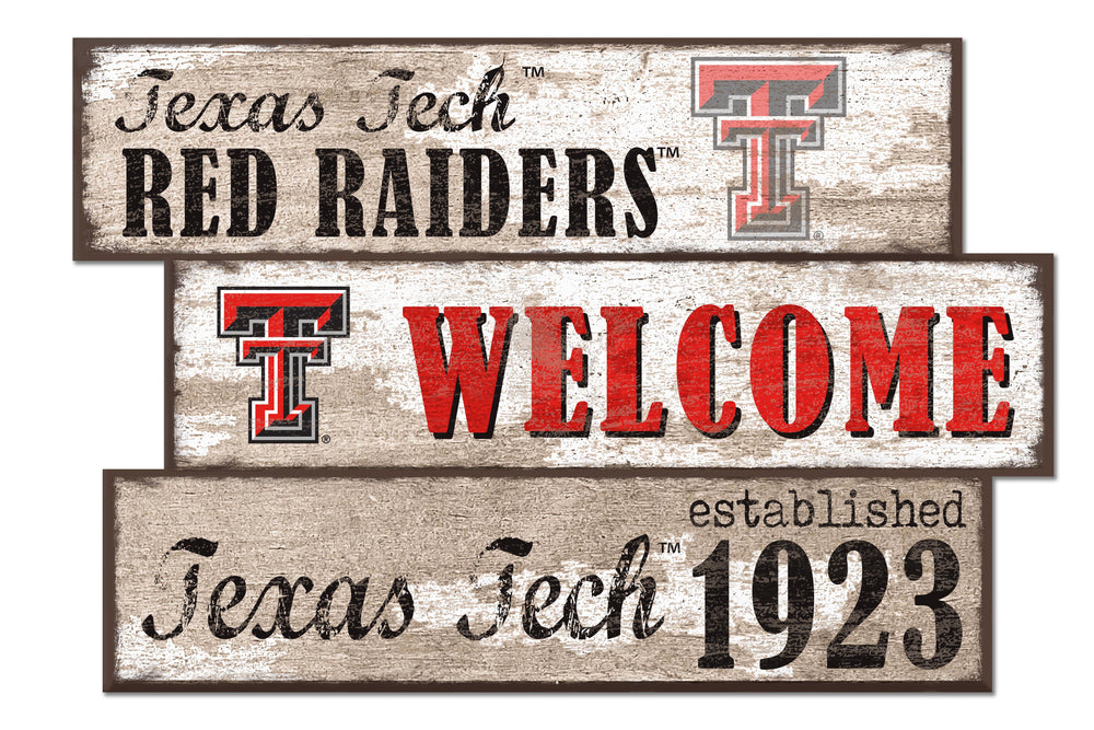 Wholesale C1027-Welcome 3 Plank / C1027-Texas Tech