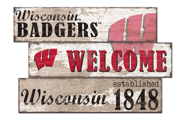 Wholesale C1027-Welcome 3 Plank (Todd's Resize) / C1027-Wisconsin