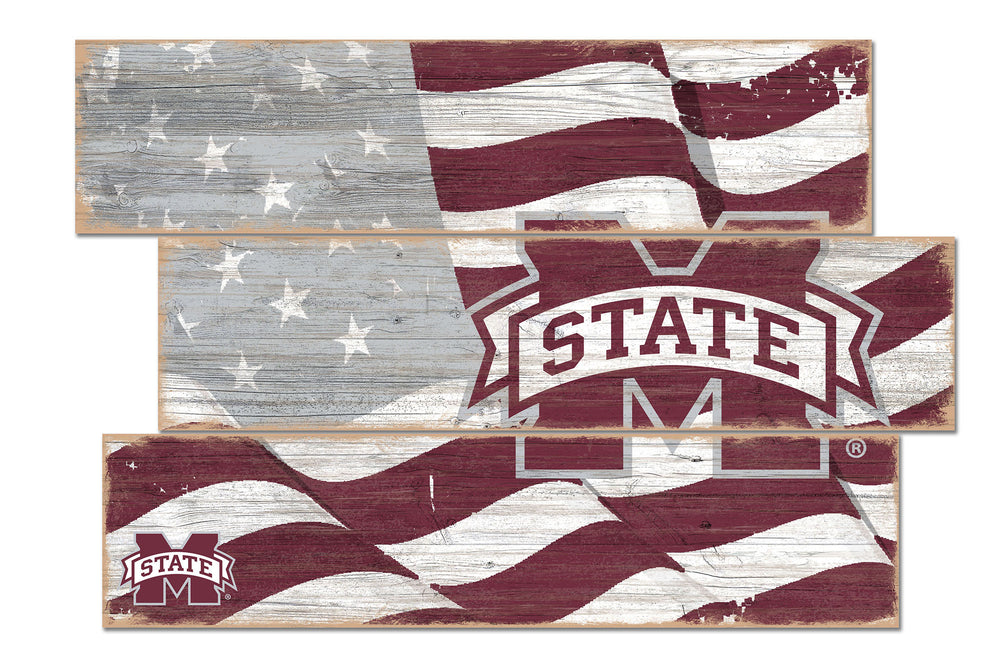 Wholesale C1028-Flag 3 Plank / C1028-MIssissippi State