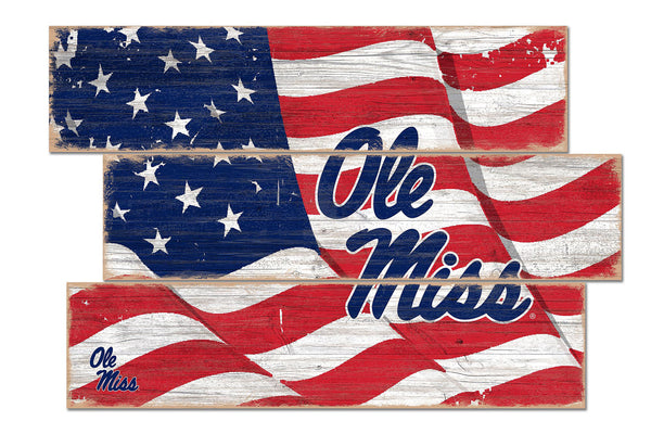 Wholesale C1028-Flag 3 Plank (Todd's Resize) / C1028-Ole Miss