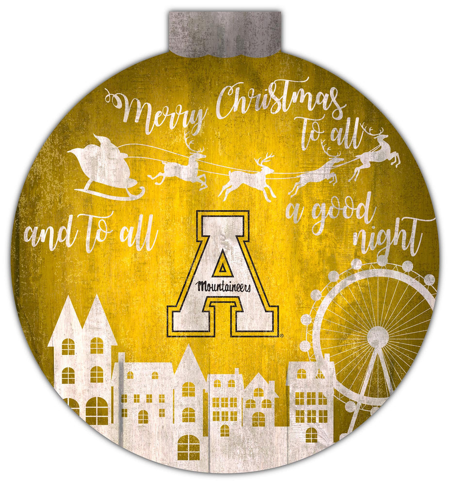 Wholesale C1033-Santa Village 12in Wall Art / C1033-Appalachian State