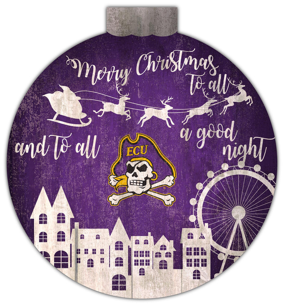 Wholesale C1033-Santa Village 12in Wall Art / C1033-ECU East Carolina