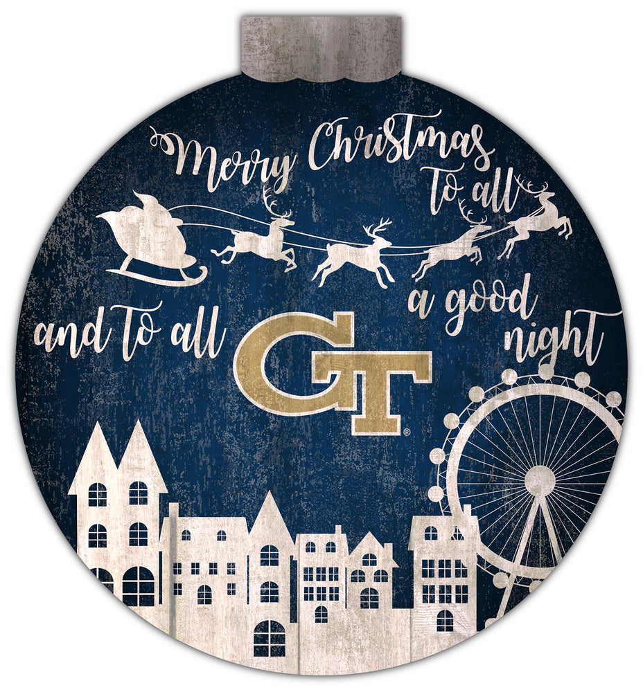 Wholesale C1033-Santa Village 12in Wall Art / C1033-Georgia Tech