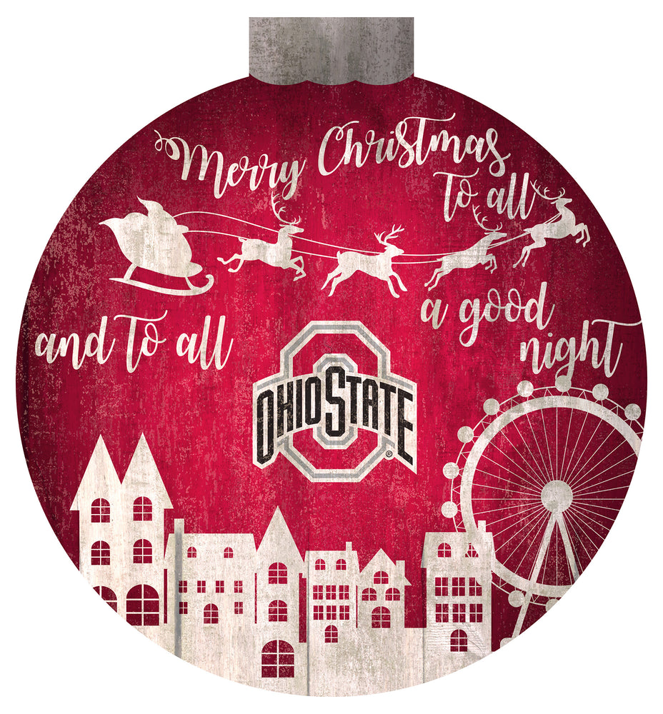 Wholesale NHL / H1033-Santa Village 12 in Wall Art / C1033-Ohio State