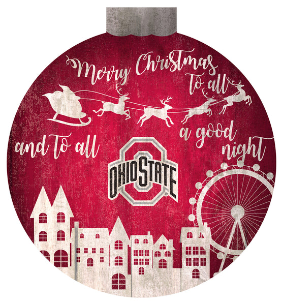Wholesale NHL / H1033-Santa Village 12 in Wall Art / C1033-Ohio State