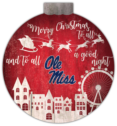 Wholesale C1033-Santa Village 12in Wall Art / C1033-Ole Miss