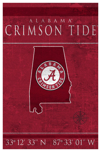 Wholesale C1038-Coordinates 17x26 / C1038-Alabama