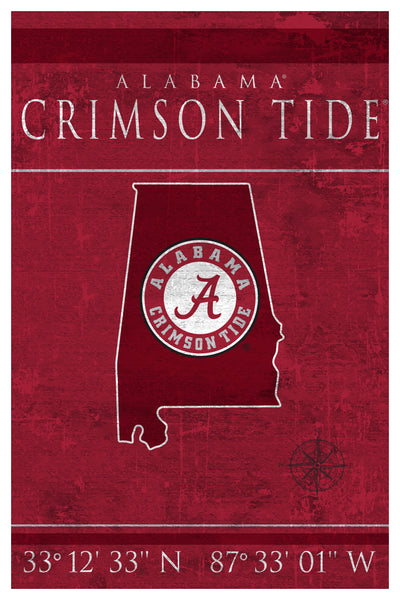 Wholesale C1038-Coordinates 17x26 / C1038-Alabama