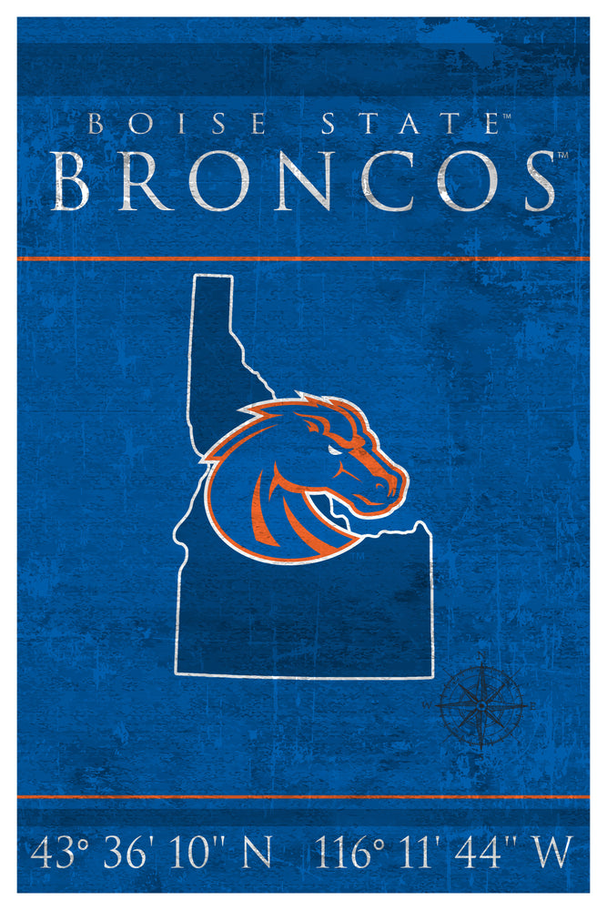 Wholesale C1038-Coordinates 17x26 / C1038-Boise State