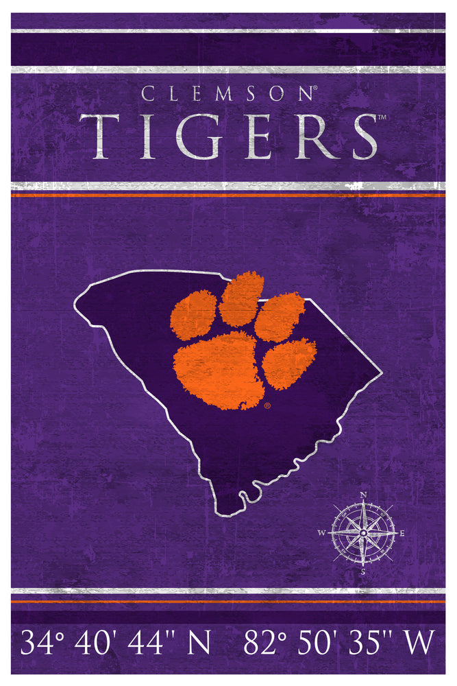 Wholesale C1038-Coordinates 17x26 / C1038-Clemson