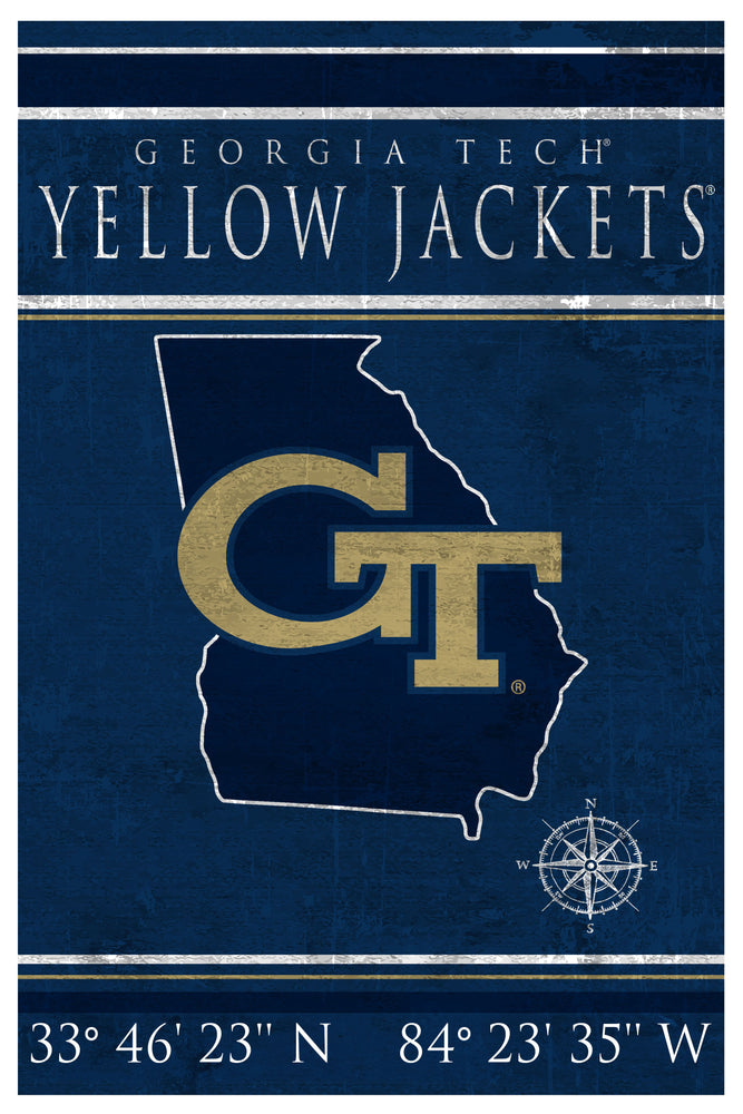 Wholesale C1038-Coordinates 17x26 / C1038-Georgia Tech