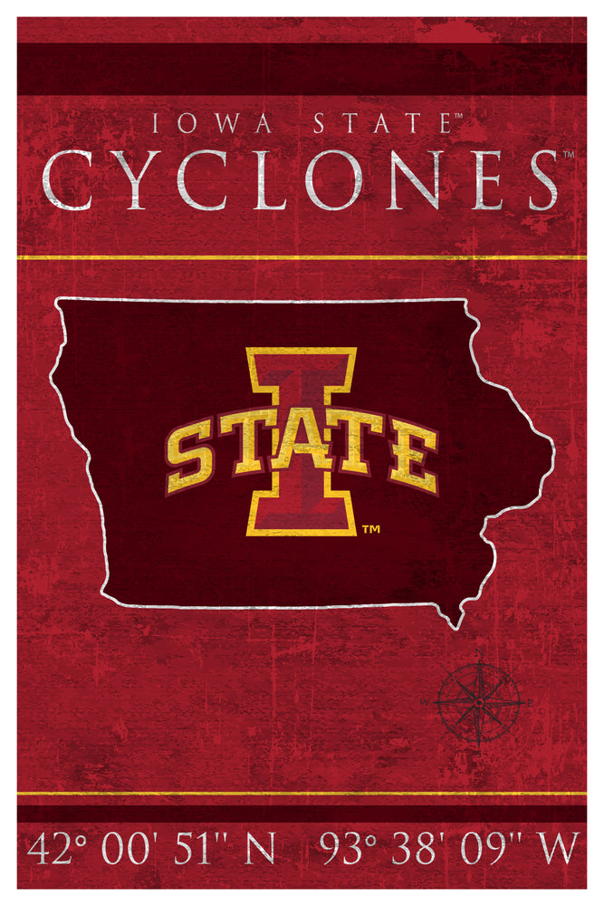 Wholesale C1038-Coordinates 17x26 / C1038-Iowa State