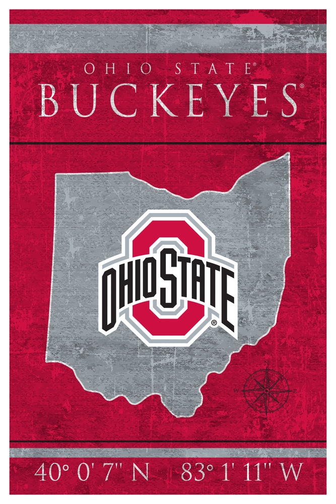 Wholesale C1038-Coordinates 17x26 / C1038-Ohio State