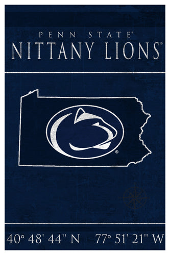 Wholesale C1038-Coordinates 17x26 / C1038-Penn State