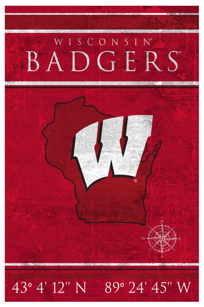Wholesale C1038-Coordinates 17x26 / C1038-Wisconsin