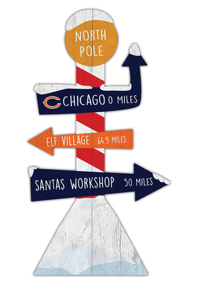 Wholesale NFL2085-Directional North Pole (Classic Impressions) / C2085-Chicago Bears