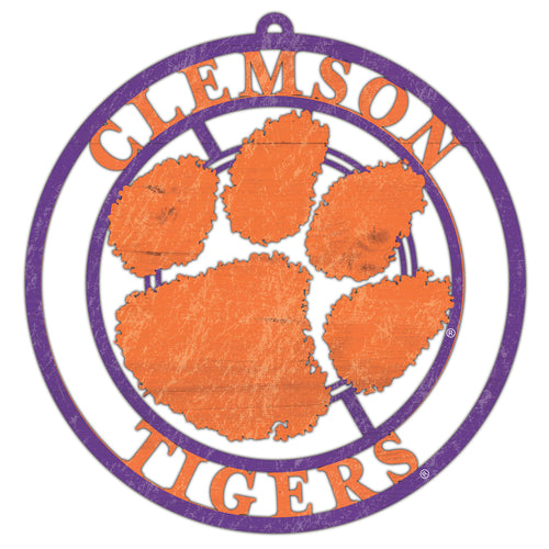 Wholesale C2114-Team Color Logo Cutout Circle / C2114-Clemson