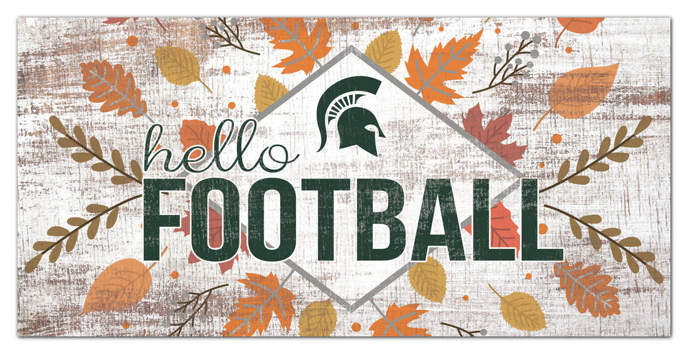 Wholesale C2136-Hello Football 6x12 / C2136-Michigan State