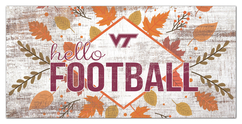 Wholesale C2136-Hello Football 6x12 / C2136-Virginia Tech