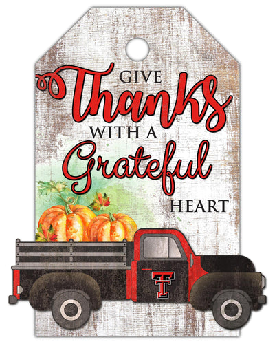 Wholesale C2140-Gift Tag and Truck 11x19 / C2140-Texas Tech