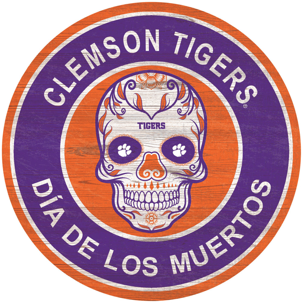 Wholesale C2141-Sugar Skull Circle / C2141-Clemson