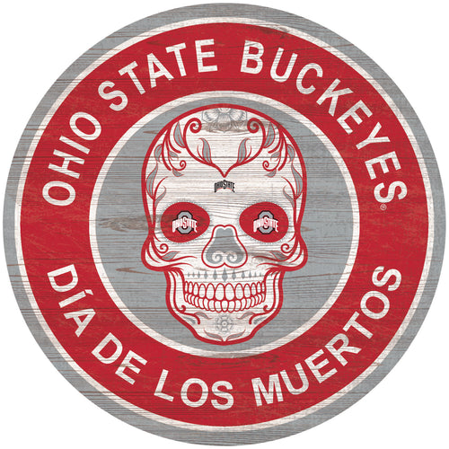 Wholesale C2141-Sugar Skull Circle / C2141-Ohio State