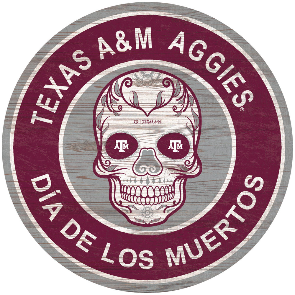 Wholesale C2141-Sugar Skull Circle / C2141-Texas A&M