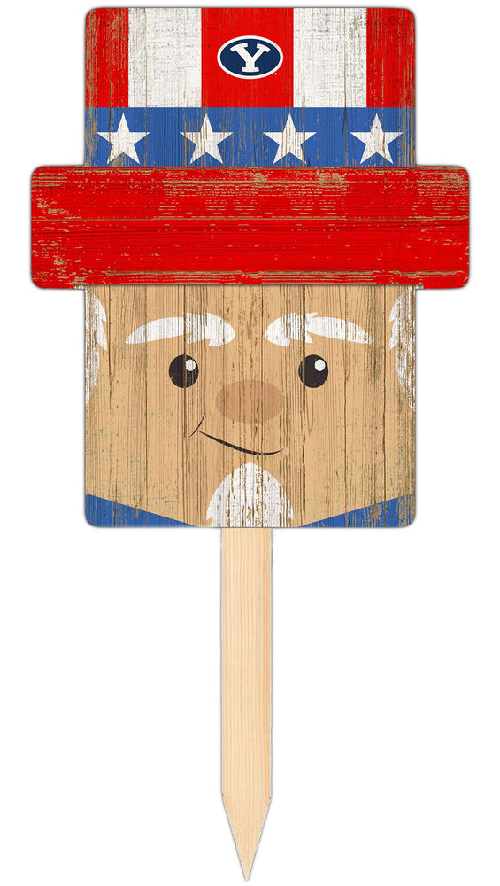 Wholesale C2144-Uncle Sam Head Yard Stake / C2144-Brigham Young University