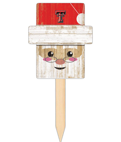 Wholesale C2147-Santa Head Yard Stake 12in / C2147-Texas Tech