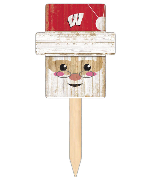 Wholesale C2147-Santa Head Yard Stake 12in / C2147-Wisconsin