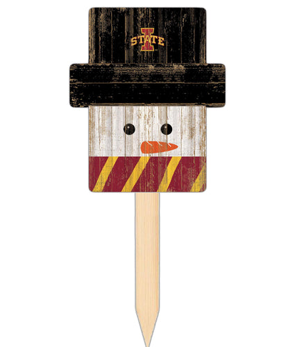 Wholesale C2148-Snow Man Head Yard Stake / C2148-Iowa State