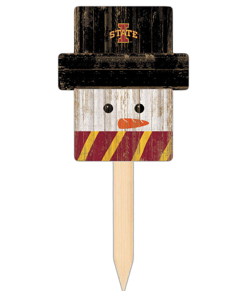 Wholesale C2148-Snow Man Head Yard Stake / C2148-Iowa State