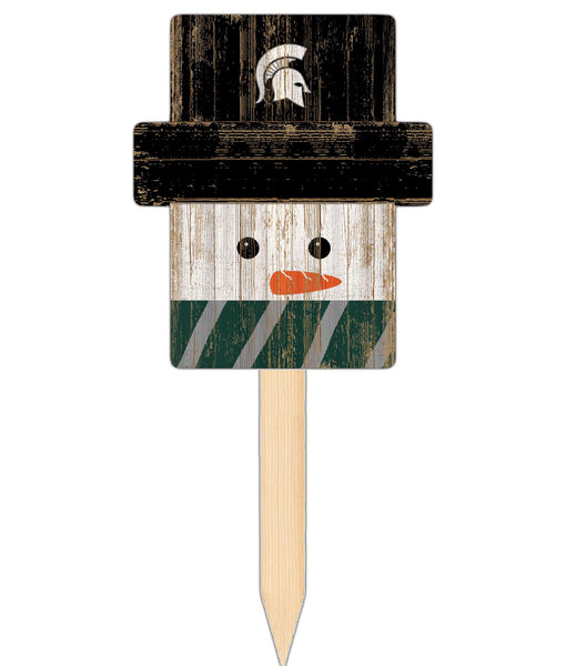 Wholesale C2148-Snow Man Head Yard Stake / C2148-Michigan State