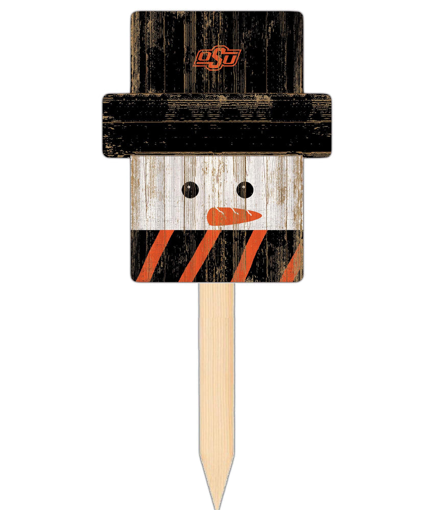 Wholesale C2148-Snow Man Head Yard Stake / C2148-Oklahoma State