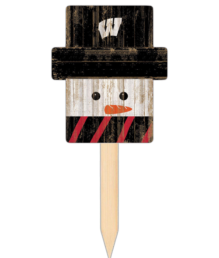 Wholesale C2148-Snow Man Head Yard Stake / C2148-Wisconsin