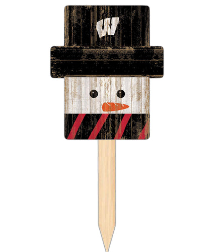 Wholesale C2148-Snow Man Head Yard Stake / C2148-Wisconsin