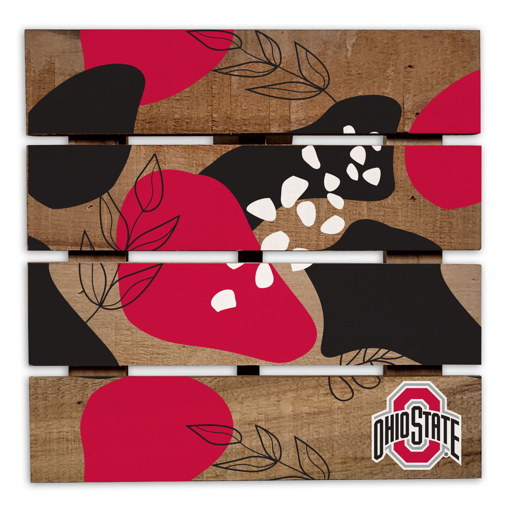Wholesale C2222-Abstract Floral Trivet Hot Plate / C2222-Ohio State