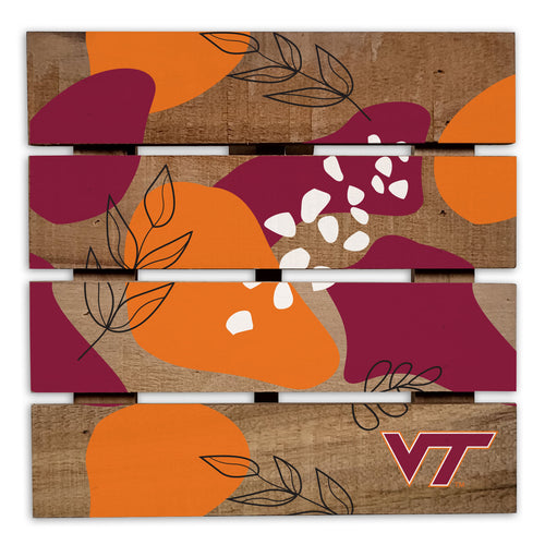 Wholesale C2222-Abstract Floral Trivet Hot Plate / C2222-Virginia Tech