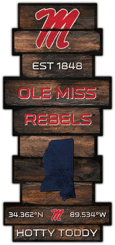 Wholesale C2225-Wood Celebration Stack / C2225-Ole Miss
