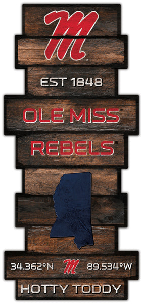 Wholesale C2225-Wood Celebration Stack / C2225-Ole Miss