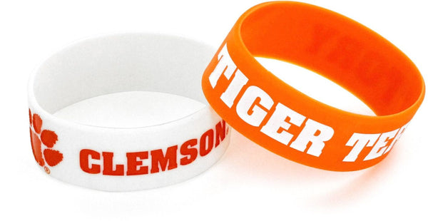 WHOLESALE CLEMSON WIDE BRACELETS (2-PACK)