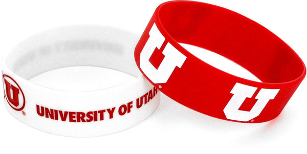 WHOLESALE UTAH UTES WIDE BRACELETS (2 PACK)