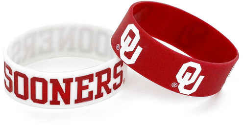 WHOLESALE OKLAHOMA UNIVERSITY WIDE BRACELETS (2 PACK)