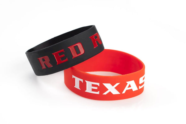 WHOLESALE TEXAS TECH WIDE BRACELETS (2 PACK)