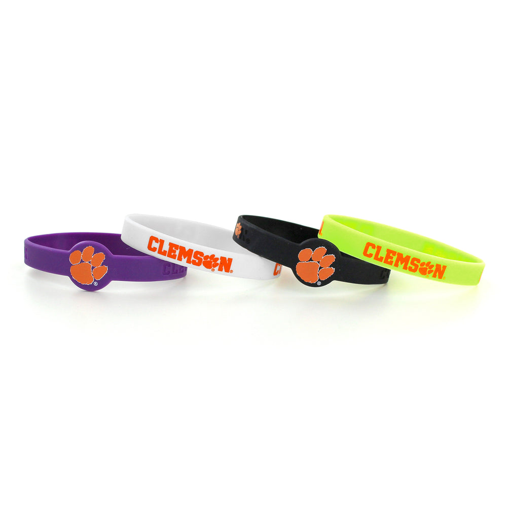 WHOLESALE CLEMSON SILICONE BRACELETS (4 PACK)