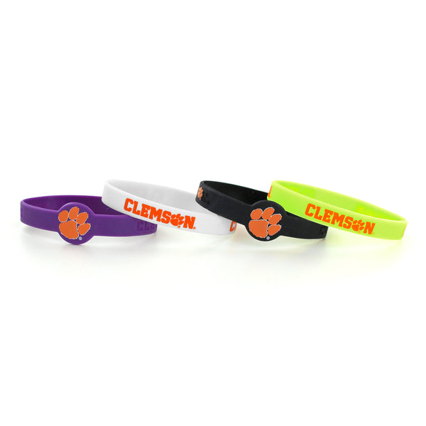 WHOLESALE CLEMSON SILICONE BRACELETS (4 PACK)
