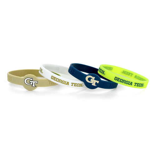 WHOLESALE GEORGIA TECH SILICONE BRACELETS (4 PACK)
