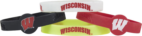 WHOLESALE WISCONSIN SILICONE BRACELETS (4 PACK