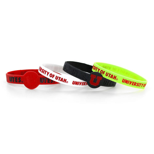 WHOLESALE UTAH UTES SILICONE BRACELETS (4 PACK)